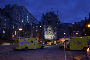 As dawn broke over Mount Royal on April 26, a fleet of 38 ambulances moved into position to transfer 154 patients from the 122-year-old Royal Victoria Hospital.