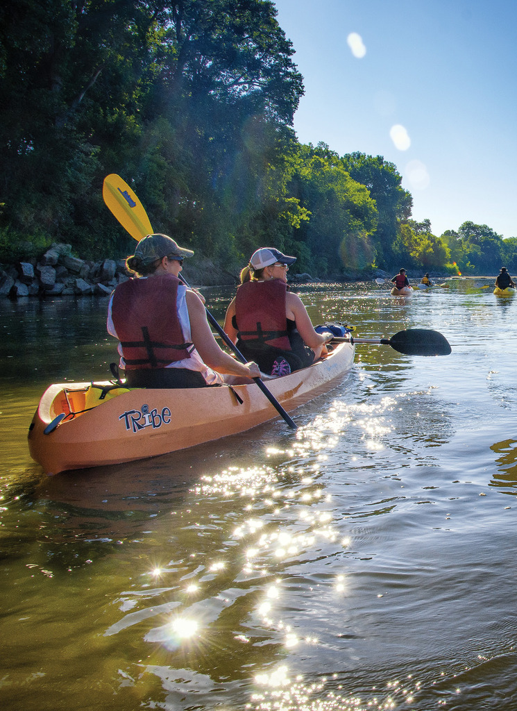 Kayaking on the Kaw River, Pottawatomie County.