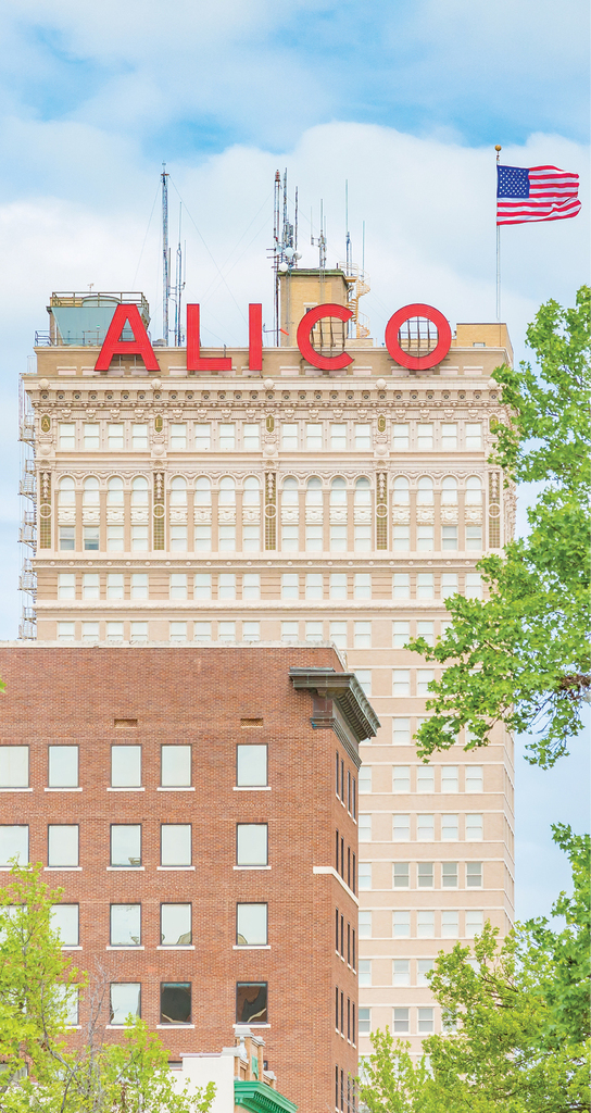 The ALICO Building in downtown Waco and the Texas Theatre in downtown Palestine.