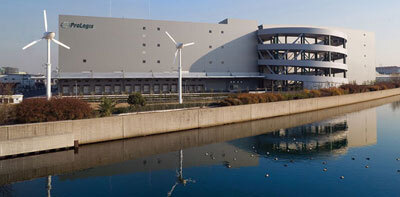 Wind turbines at ProLogis