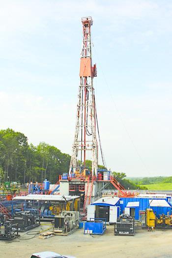 EQT Corporation focuses on drilling in the Marcellus (pictured), Huron/Berea and coalbed methane plays. In 2009, the company experienced record annual sales of produced natural gas of 100.1 billion cubic feet equivalent (Bcfe), 19.5 percent higher than in 2008.<br />Photo courtesy of EQT