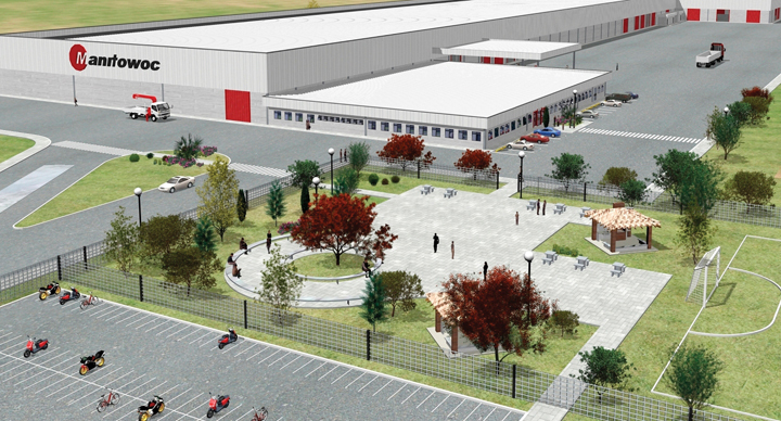 Manitowoc Cranes Brazil facility rendering