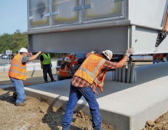 A 2.5-MW generator is set into position at the new, $30-million CoSentry data center in Lenexa, one of 20 municipalities in Johnson County, Kan. “Incentives from the state as well as the right power infrastructure from KCP&L will allow CoSentry to build the most redundant, reliable and robust co-location center in the Kansas City metropolitan area,” said Doug West, vice president and general manager, when the 60-job project was announced in January 2012.