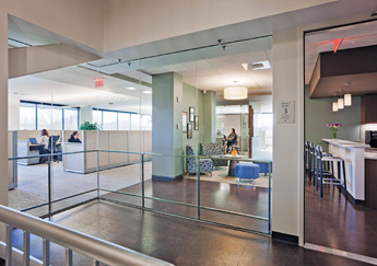 Technology consulting firm Forrester Research’s new headquarters in Cambridge Discovery Park, designed by Margulies Perruzzi, just received LEED-Platinum certification for Commercial Interiors.