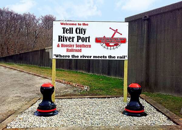 TellCityRiverPortSign