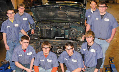 Students at the Millstream Career & Technology Center in Findlay, Ohio, receive training that prepares them for jobs in the automotive sector and other trades.