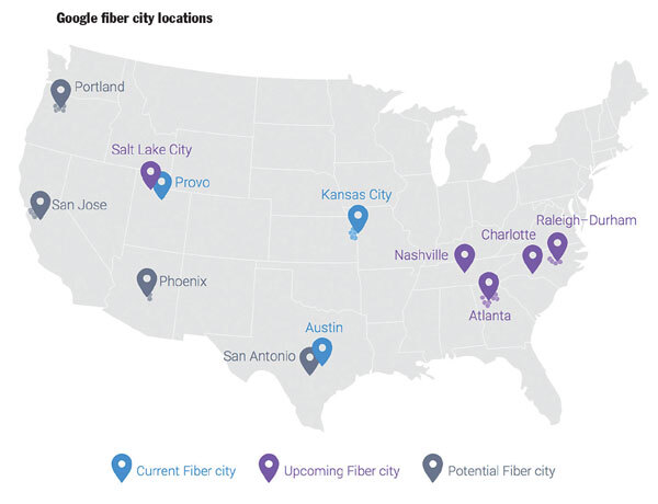 Google Fiber City Map
