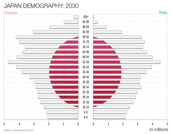 Japan Demography 2030 Graph