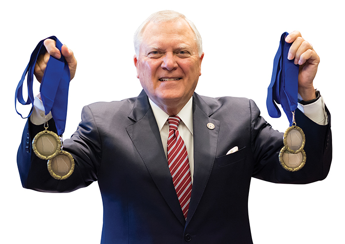 Gov. Deal with medals