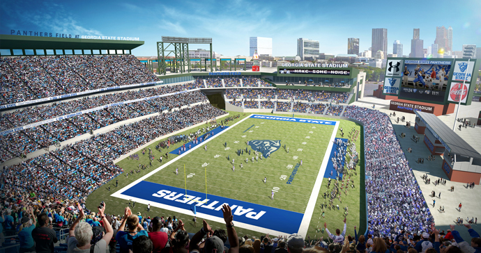 Georgia State Football Day Rendering Fall 2016