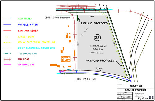 The site plan for IMC’s project.