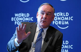 Dennis Nally, Chairman, PricewaterhouseCoopers International, PwC, USA, talks during the 2015 World Economic Forum.