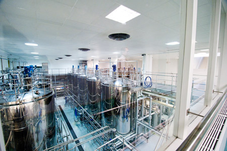 Japanese firm Yakult operates this probiotic drink production facility in Almere.