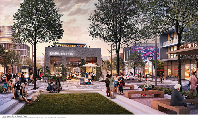 Summerhill Hank Aaron Drive Transit Plaza View