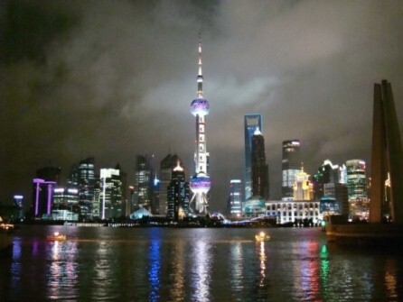 Shanghai skyline at night