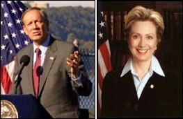 Pataki (left) and Clinton