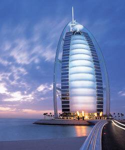 The Burj al Arab hotel in Dubai
