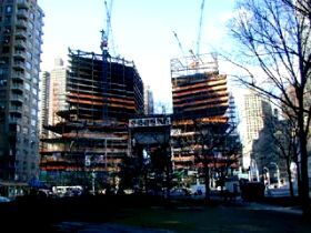 AOL Time Warner Center during construction