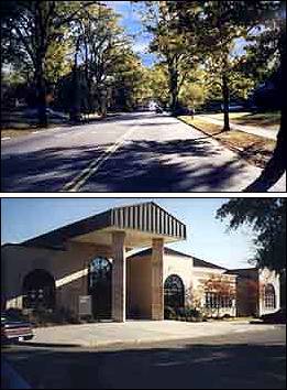 Laurinburg main street and courthouse