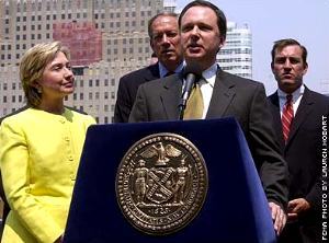 Press conference at Ground Zero