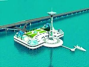 rendering: service island
