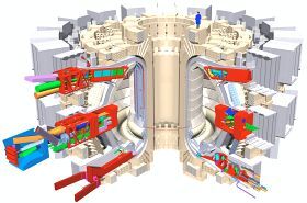 rendering: part of the ITER fusion reactor