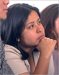 A Hispanic student at Cal State Fullerton