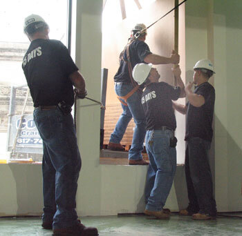 Crane work was scheduled for weekends