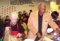 Actor Morgan Freeman visits the CAFB