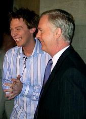 Gov. Mike Easley with Clay Aiken